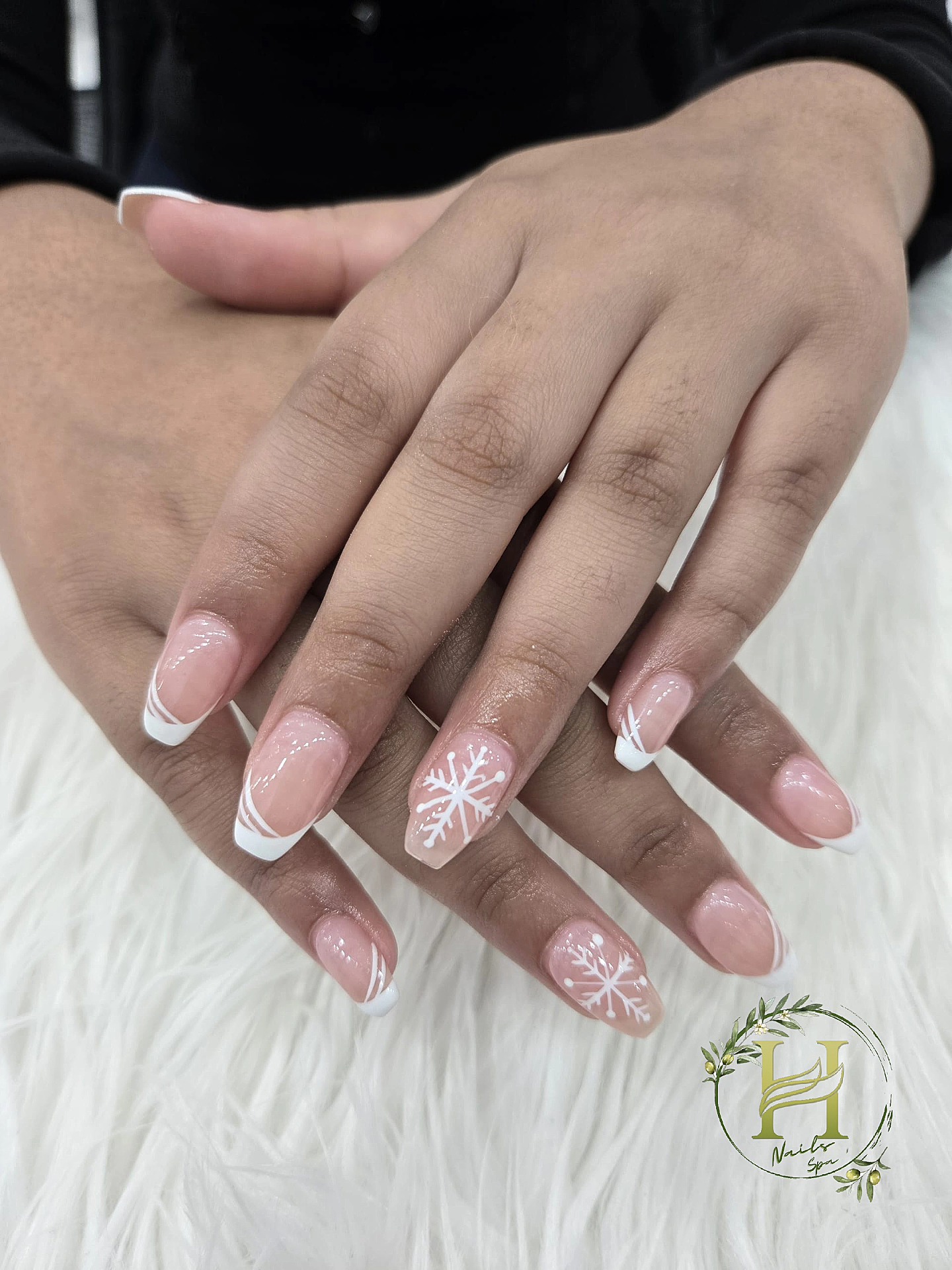 Bio gel nail extensions at HM Nails Spa Exeter Ontario